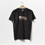 تیشرت مشکی مردانه طرح ددپول و ولورین