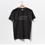 تیشرت مشکی مردانه طرح فرمول یک