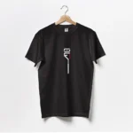 تیشرت مشکی مردانه طرح هیچ