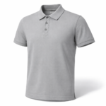 تیشرت یقه دار جودون آستین کوتاه طوسی